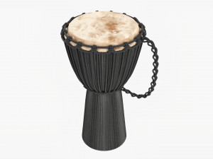 Djembe Percussion Instrument 3D Model