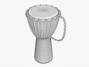 Djembe Percussion Instrument 3D Model