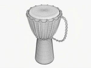 Djembe Percussion Instrument 3D Model