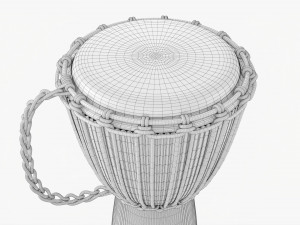 Djembe Percussion Instrument 3D Model