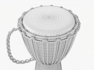 Djembe Percussion Instrument 3D Model