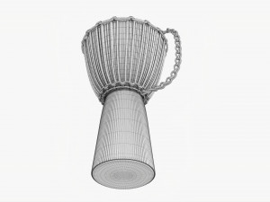 Djembe Percussion Instrument 3D Model