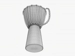Djembe Percussion Instrument 3D Model