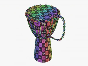 Djembe Percussion Instrument 3D Model