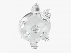 Glass Piggy Money Bank 3D Model