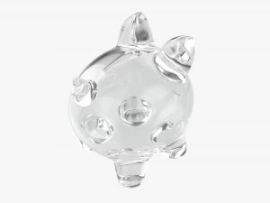 Bank Uang Celengan Kaca Model 3D