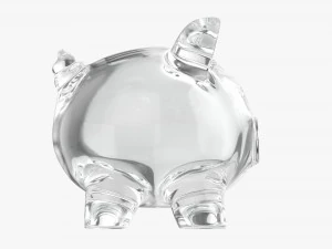 Glass Piggy Money Bank 3D Model
