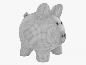 Glass Piggy Money Bank Model 3D