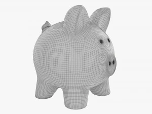 Glass Piggy Money Bank 3D Model