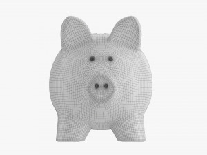 Glass Piggy Money Bank Model 3D