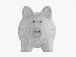 Glass Piggy Money Bank 3D Model