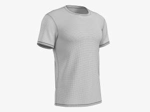 Mens Short Sleeve T-Shirt 01 3Dモデル