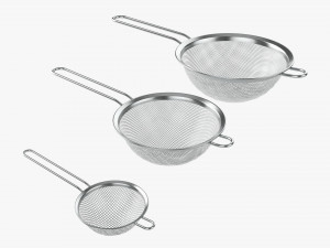 Mesh Strainer Set 3D Model