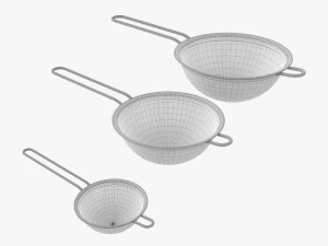 Mesh Strainer Set 3D Model