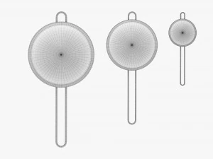 Mesh Strainer Set 3D Model