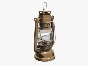 Old Metal Kerosene Lamp 01 3D Model