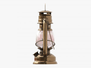 Old Metal Kerosene Lamp 01 3D Model