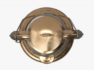 Old Metal Kerosene Lamp 01 3D Model