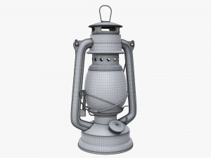 Old Metal Kerosene Lamp 01 3D Model