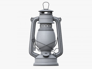 Old Metal Kerosene Lamp 01 3D Model