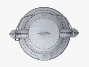 Old Metal Kerosene Lamp 01 3D Model