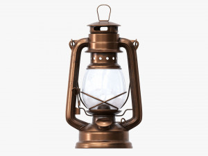 Old Metal Kerosene Lamp 02 Modèle 3D