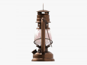 Old Metal Kerosene Lamp 02 Modèle 3D