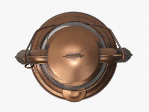 Old Metal Kerosene Lamp 02 3D Model