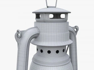 Old Metal Kerosene Lamp 02 3D Model