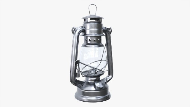 Old Metal Kerosene Lamp 03 3D Model .c4d .max .obj .3ds .fbx .stl .blend 