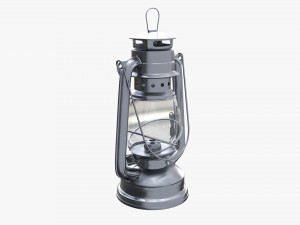 Old Metal Kerosene Lamp 03 3D Model