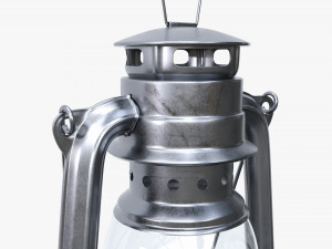 Old Metal Kerosene Lamp 03 3D Model