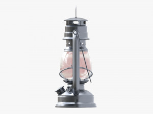 Old Metal Kerosene Lamp 03 3D Model