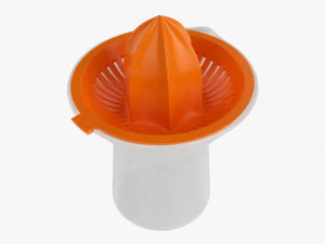 Orange Hand Juicer With Cup 3D Model