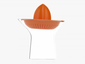Orange Hand Juicer With Cup 3D Model
