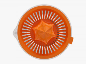Orange Hand Juicer With Cup 3D Model