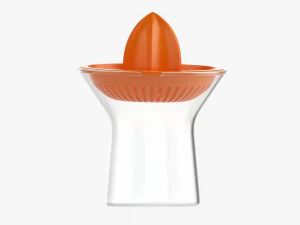 Orange Hand Juicer With Cup 3D Model