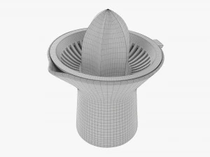 Orange Hand Juicer With Cup 3D Model