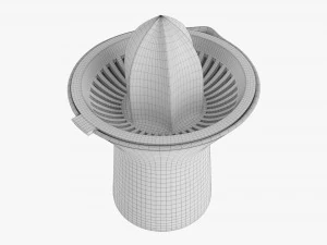 Orange Hand Juicer With Cup 3D Model