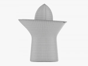 Orange Hand Juicer With Cup 3D Model