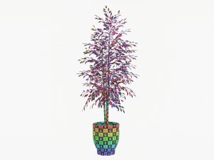 &Aacute;rvore decorativa em vaso 02v2 Modelo 3D