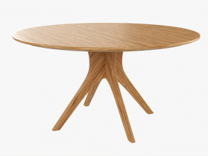 Round Dining Table 01 3D Model