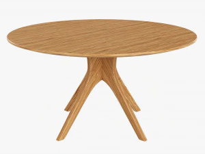 Round Dining Table 01 3D Model
