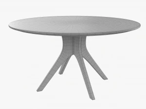 Round Dining Table 01 3D Model