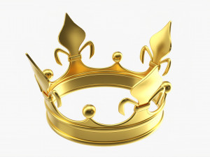 Royal Coronation Gold Crown 03 3D 모델