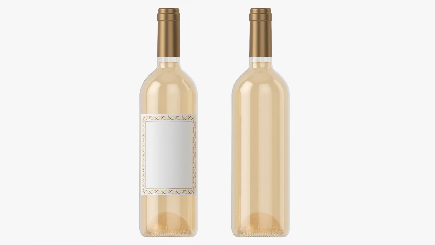 Wine Bottle Mockup 01 3D Model .c4d .max .obj .3ds .fbx .stl .blend 