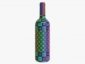 Wine Bottle Mockup 01 3D Model
