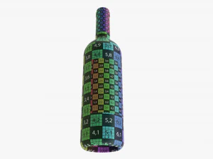 Wine Bottle Mockup 01 3D Model