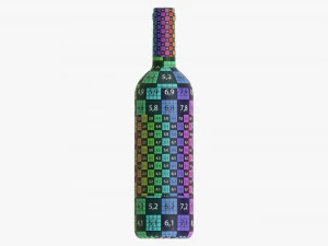Wine Bottle Mockup 01 3D Model