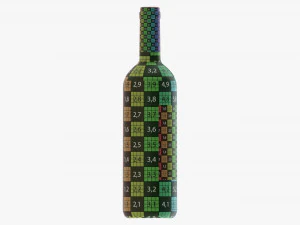 Wine Bottle Mockup 01 3D Model
